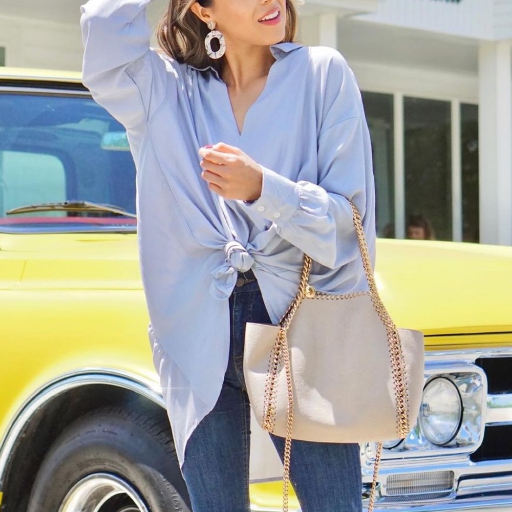 Long sleeve tunic blue S